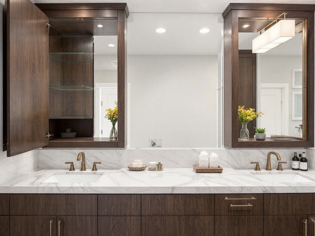 Caption: “Experiencing the Revolutionary Transformation in Master Bathroom Renovation in Westwood” 'Innovative redesign of a master bathroom in Westwood highlighting the recent revolution in bathroom makeovers'