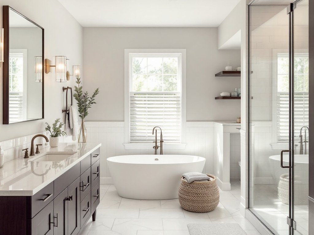 Image displaying a beautiful outcome of a bathroom renovation project.