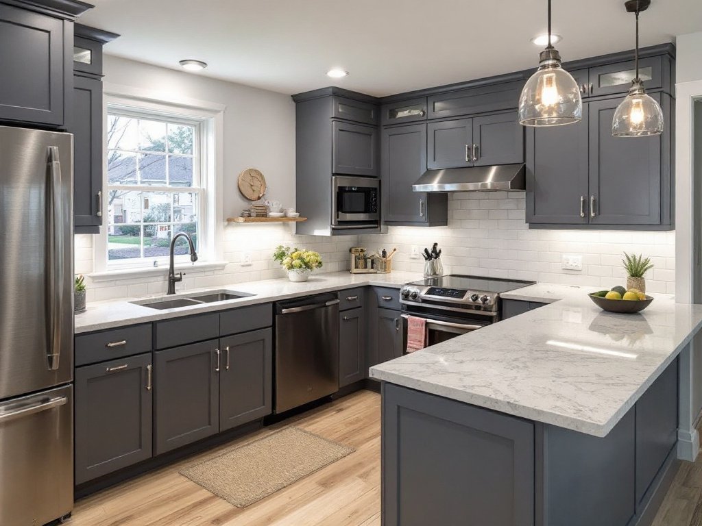 Discover the Best Kitchen Renovation Contractors in Burlington, MA - a Guide to Modern, Contemporary Design. A modern, newly renovated contemporary kitchen in Burlington, MA.