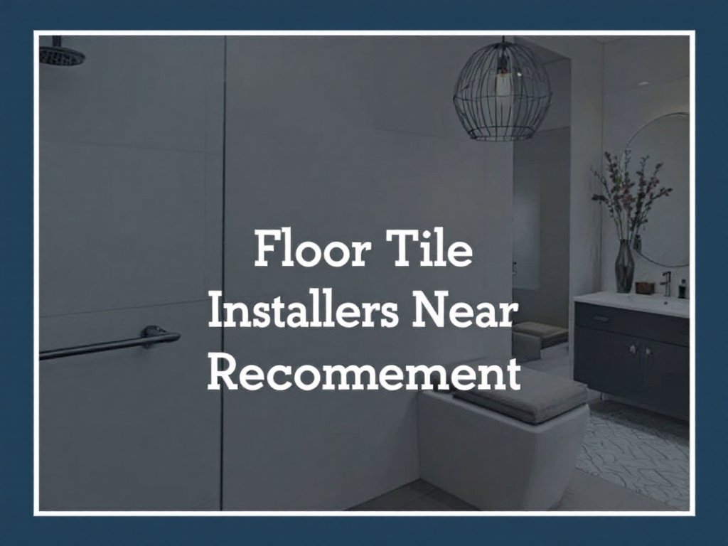 Experienced floor tile installers working on a modern, contemporary floor design near Wayland, MA.