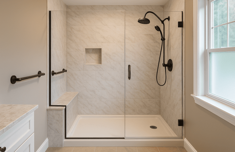 🛁 Tub to Shower Conversion: Upgrade to a Walk-In Shower with Sun Shore Construction