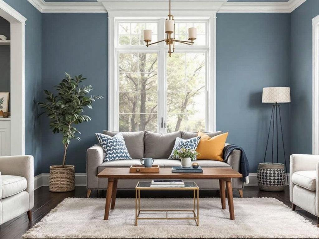 Caption: Experience an unparalleled blend of modern and contemporary design with fresh interior painting services near Acton, MA. New contemporary interior painting in a modern home located near Acton, MA.