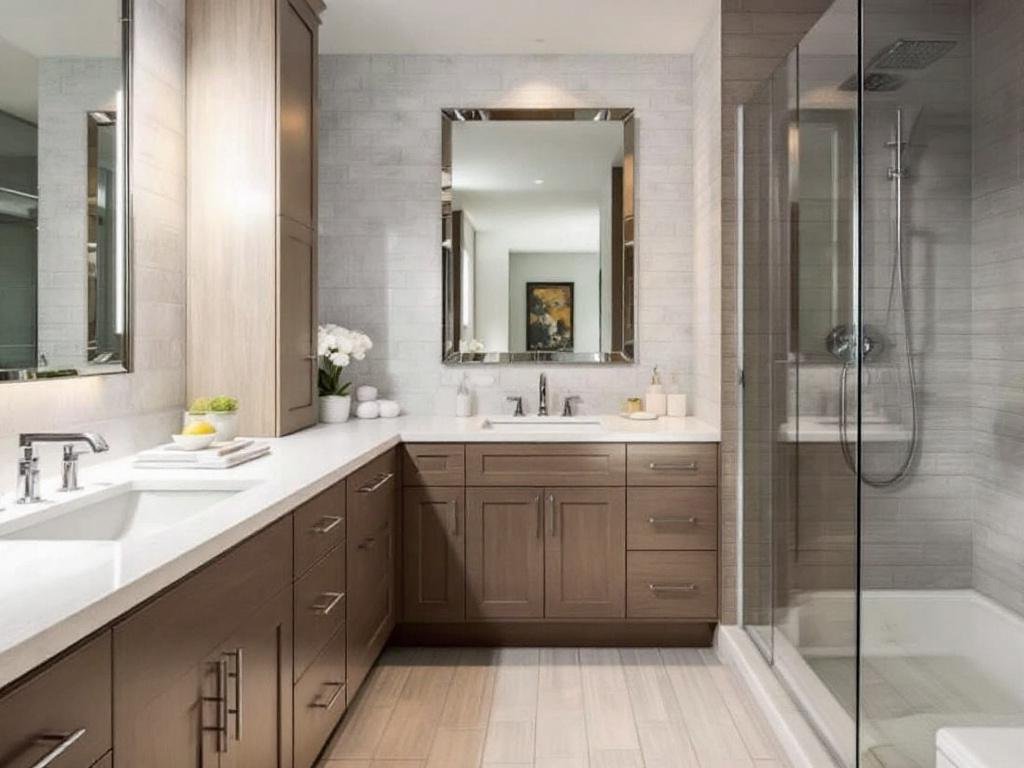 Iconic bathroom design transforming into a masterpiece after a splendid renovation.