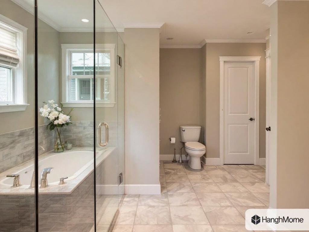 Uncover Outstanding Bathroom Renovations in Bedford MA with Top-tier Basement Contractors Expert basement contractors performing an exquisite contemporary-style bathroom remodeling near Bedford MA.