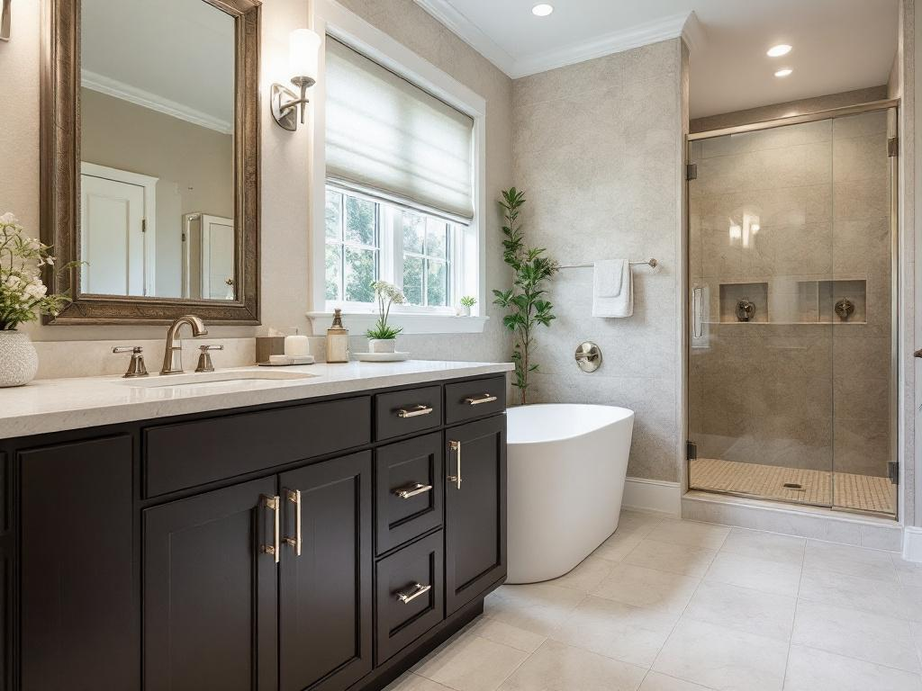 A caption introducing the best local bathroom remodeling contractors for your next project with a focus on modern design.