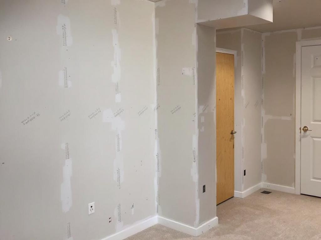 A preview of a perfectly done basement renovation using top-quality Sheetrock.