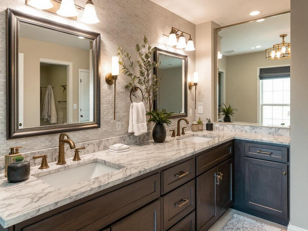 A stylish, renovated bathroom enhancing the aesthetic appeal of a home