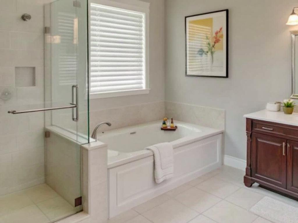 Transform Your Space with Our Luxurious and Modern Jacuzzi Bath Renovation. A completely modernized and remodeled Jacuzzi bath that greatly improves the look and feel of your home.