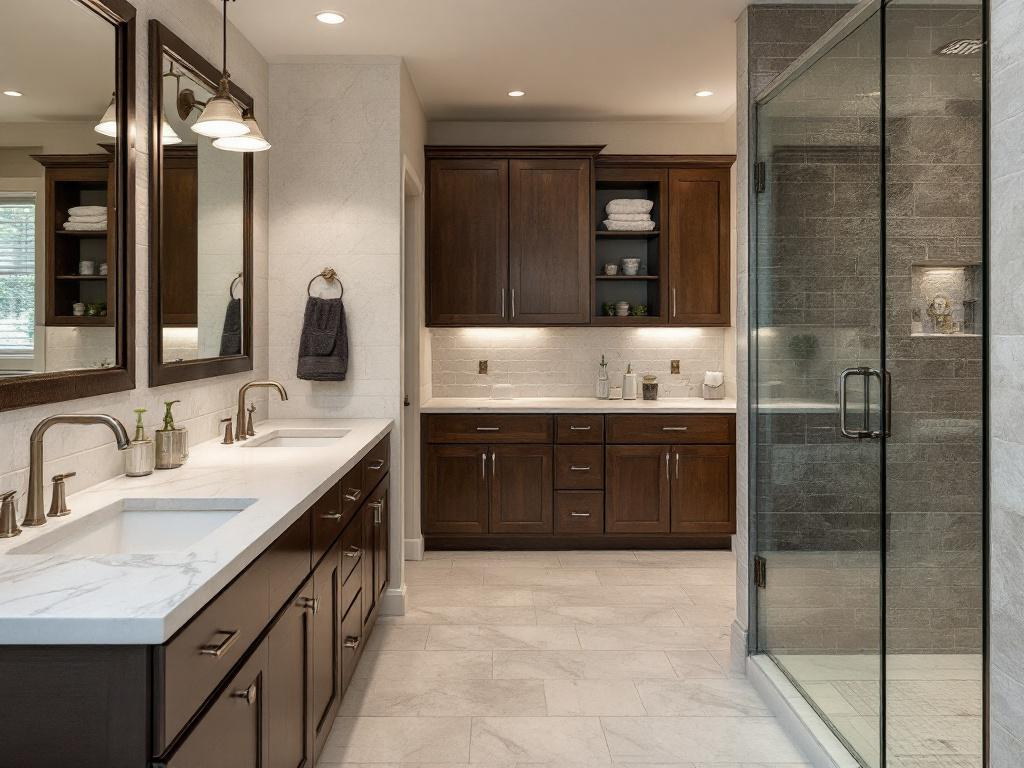 Image showcasing the modern bath designs by professional remodelers.