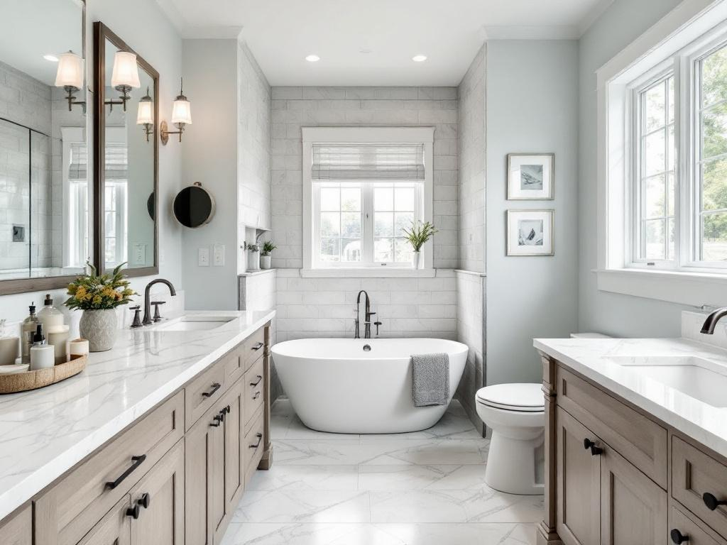 Renovation services for a modern bathroom transformation near your location.