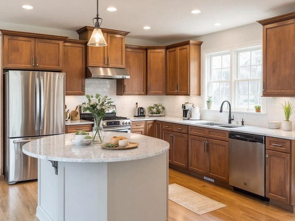 Alt Text: Modern and contemporary designed kitchen remodel done by high-quality kitchen remodelers near Quincy, MA.