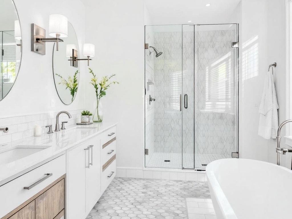 A modern and contemporary designed bathroom by one of the top contractors near Medford, MA.