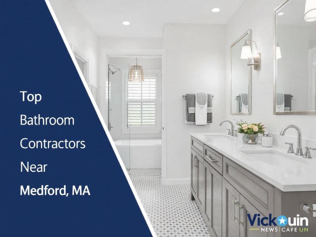 Elegant bathroom design created by professional contractors near Medford, Massachusetts