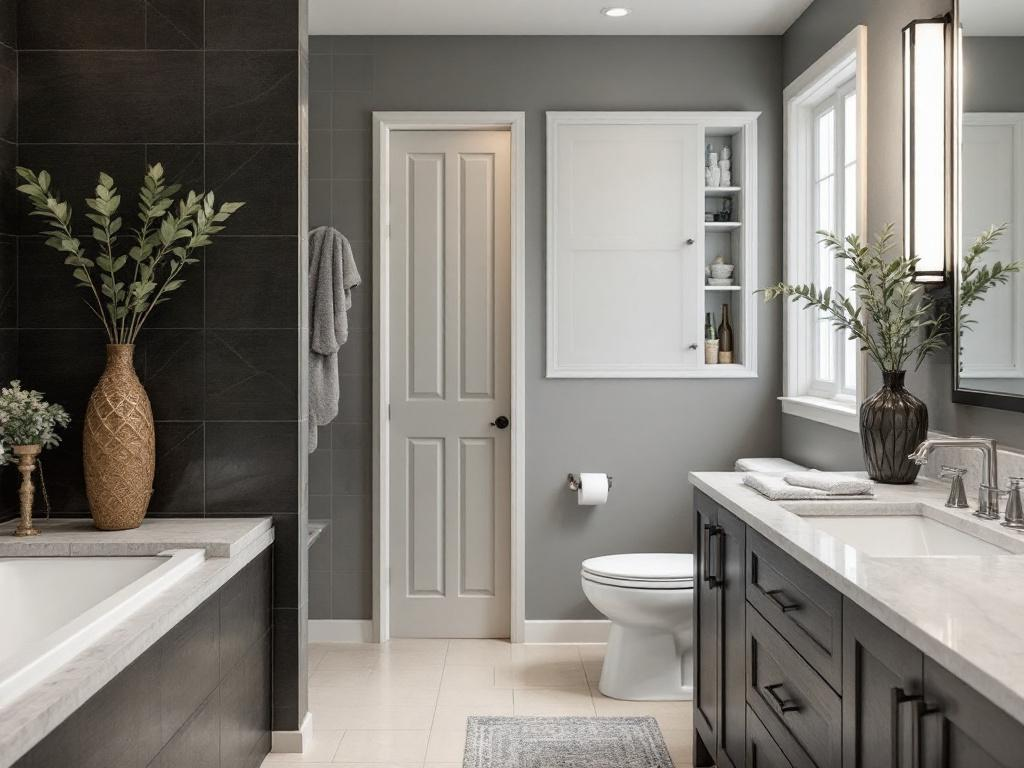 Usher in a New Era of Style with Modern'Bathroom Replacement Near Me' Bathroom renovation showcasing a modern and sophisticated design