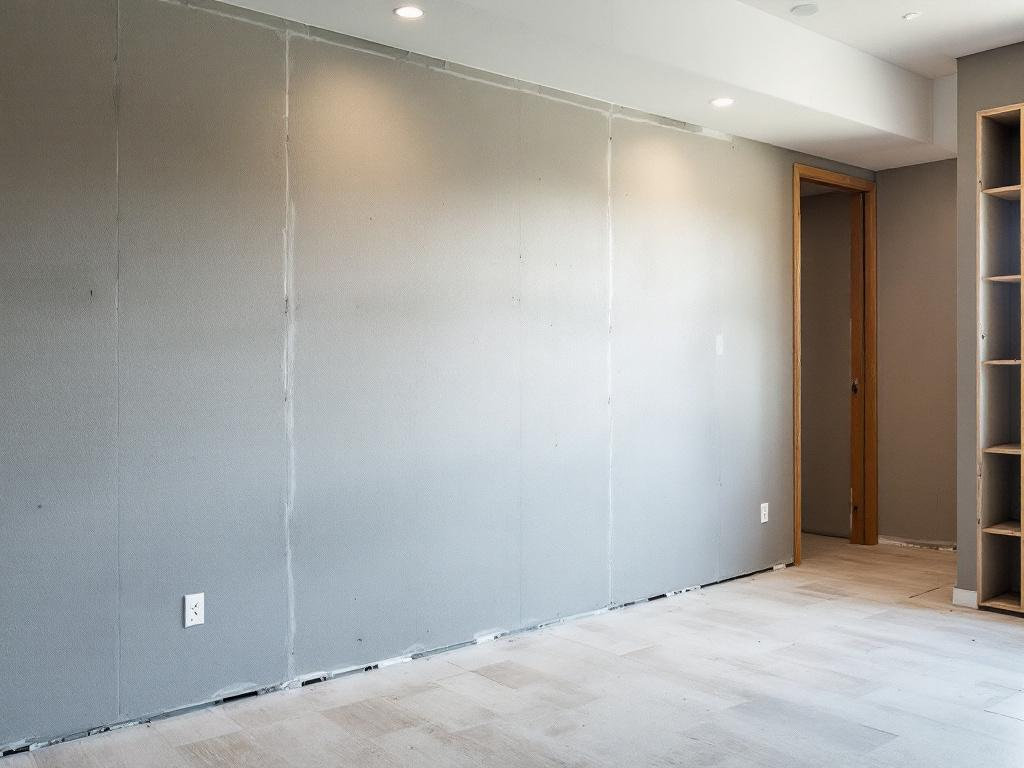 Revamp Your Basement: Innovate and Modernize with Sheetrock Modern sheetrock application enhancing basement aesthetics and creating a revolutionary living space.