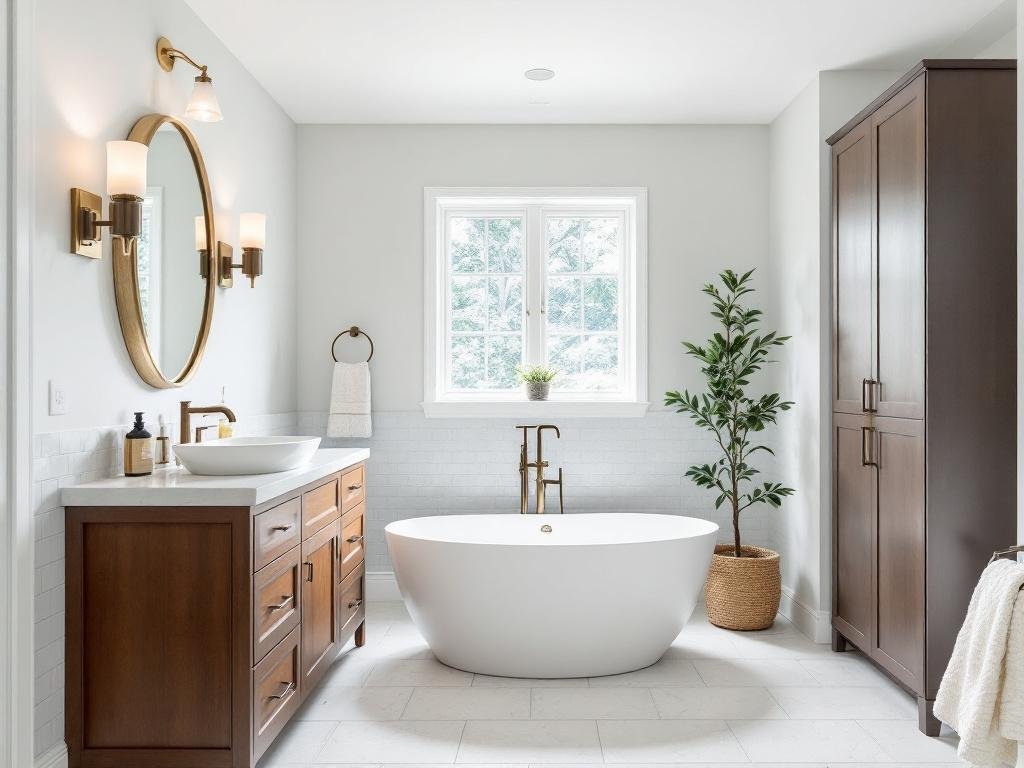 Unveiling Superior Bathroom Remodeling Solutions in Canton, MA: Embrace the Modern Touch! Expert general contractors in Canton, MA completing a bathroom remodel with a modern, contemporary design.