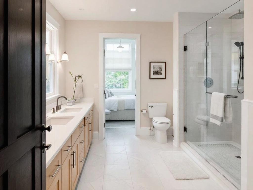 Caption: Transform your ordinary bathroom into an extraordinary oasis with our top-rated General Contractors near Canton, MA. Image displaying the excellent results of bathroom remodeling done by general contractors near Canton, MA.