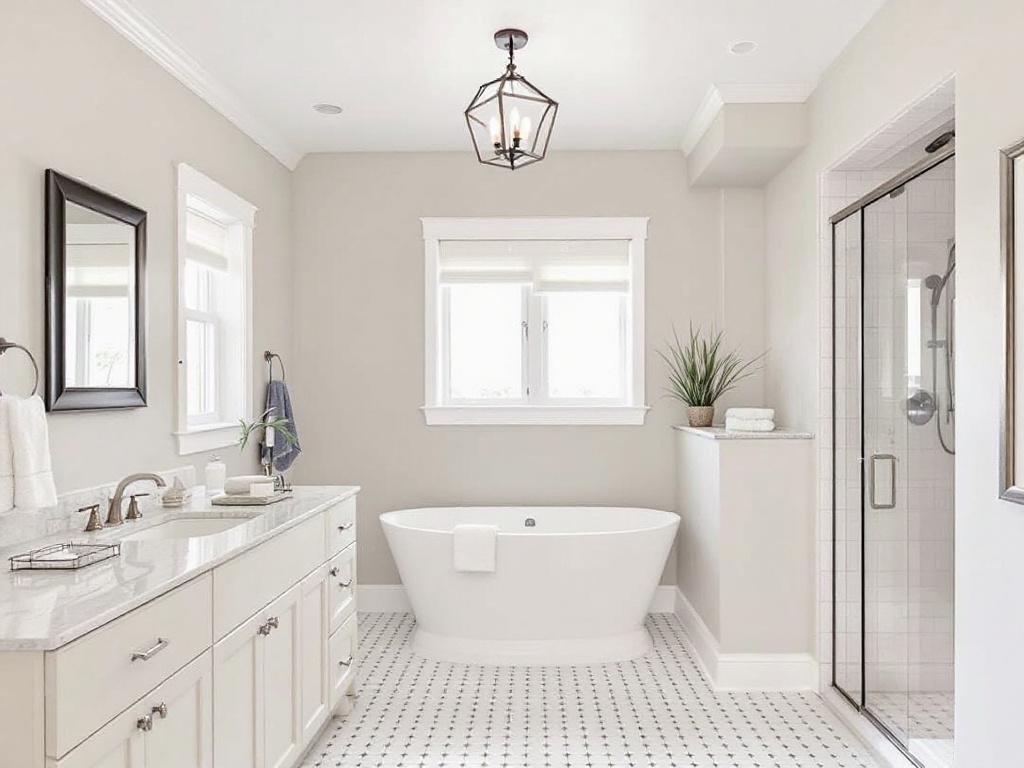 A professional bathroom remodeler in Newton leading the construction of a dream bathroom.