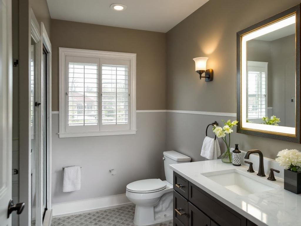 Modern and contemporary interior painting transformation in a house near Billerica, MA.