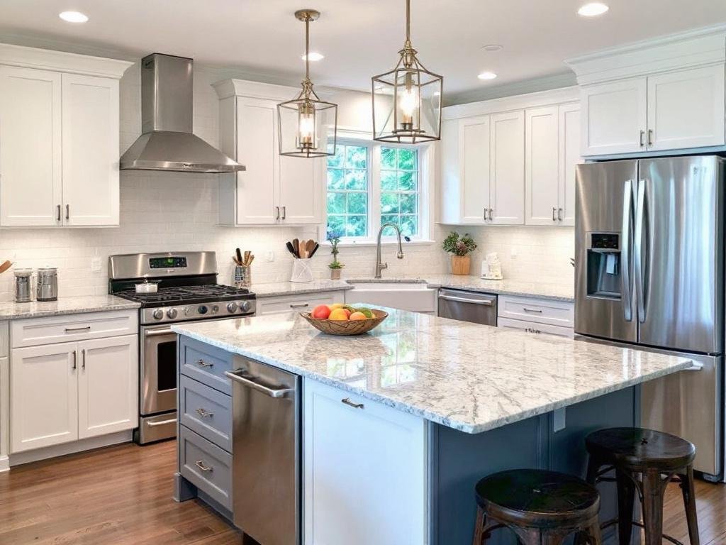 'Sleek, modern kitchen renovation by top-notch contractors near Canton MA'