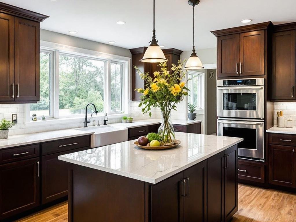 Modern and contemporary designed kitchen remodeled by a professional contractor near Woburn, MA.