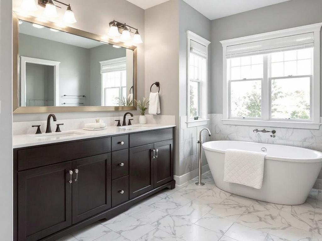Expert bathroom contractors transforming a bathroom into a tranquil oasis in Lincoln, MA.