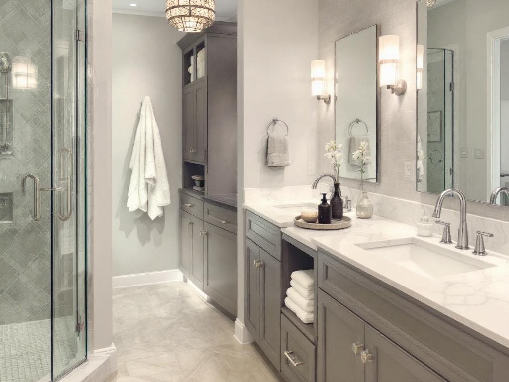 Alt text: A remodeled spa-like bathroom by professional contractors in Walpole, MA.