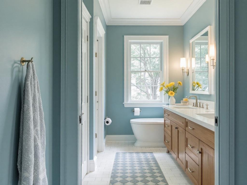 Caption: Unveiling a grandeur transformation of a Westwood home! A blend of modern and contemporary design through outstanding interior painting. Spectacular transformation of a home interior in Westwood, MA featuring modern, contemporary design through exceptional painting.