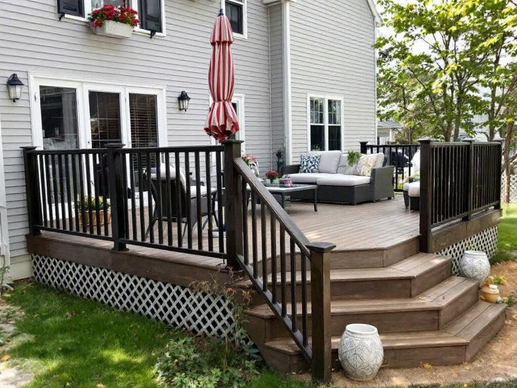 Modern Deck Installation in Lexington, MA - A Contemporary Transformation for Your Living Space Stylish and modern deck installation transforming a living space in Lexington, MA.