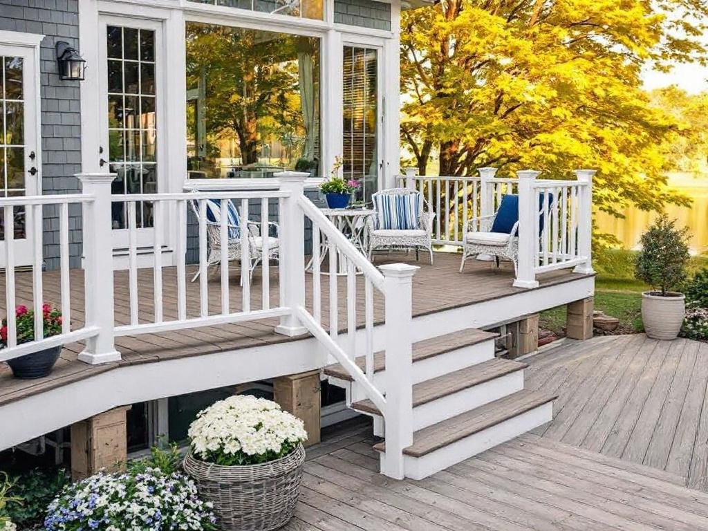 Rejuvenate Your Exterior with Expert Deck Installation in Lexington, MA. New deck installation transforming a house exterior in Lexington, MA.