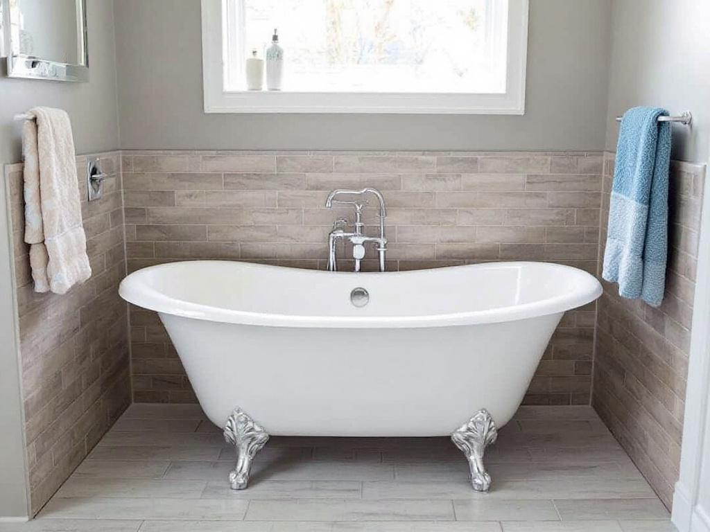 Reimagining Bathrooms: Creating Your Own Modern, Relaxing Retreat. A stylish and modern bathroom remodel featuring a luxurious tub, creating a relaxing oasis.