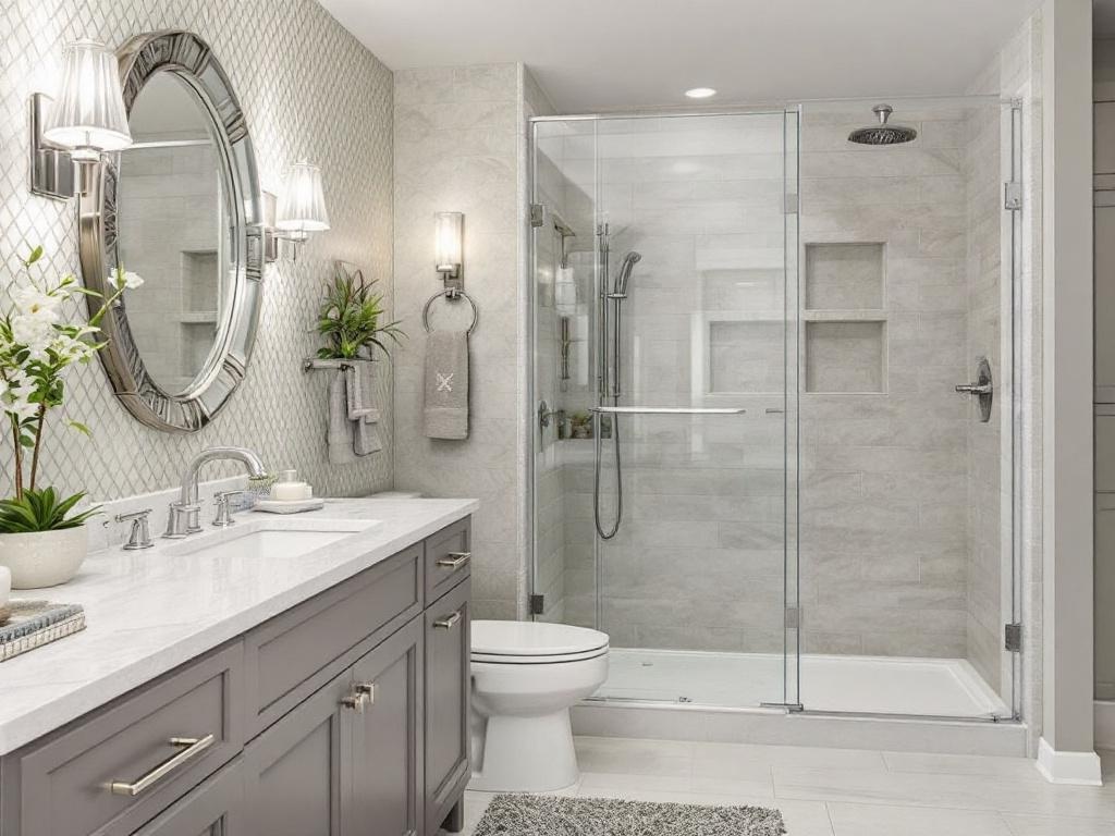 A local store offering trendy solutions and products for modern bathroom remodeling.