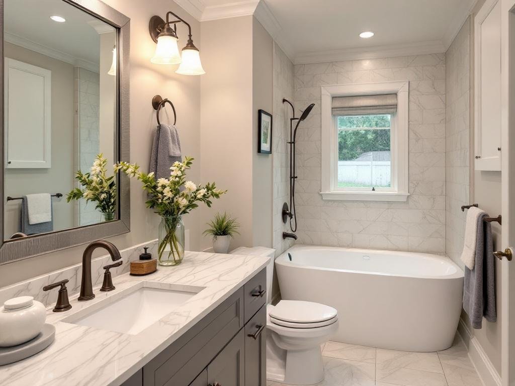 Premier Bathroom Remodeling Services in Westwood, MA. Contemporary bathroom with new modern design by top-notch contractors near Westwood, MA.