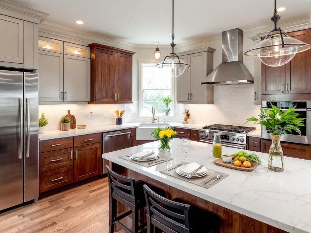 Immerse Yourself in the Stunning Beauty of Contemporary Kitchen Remodeling in Weston, MA. A modern, contemporary kitchen remodel in the Weston, MA area showcasing fresh, new design elements.