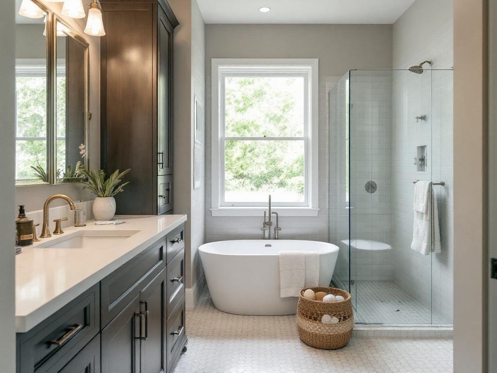 Caption: Unleash the potential of your space with our top-tier tile installation professionals near Ashland, MA. Image depicting modern, elegantly tiled interior spaces, carried out by top installation contractors in Ashland, MA.