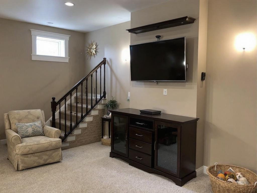Maximize Your Property Value: Engaging Contractors for Basement Refurbishment. Contractors working to transform an unfinished basement.