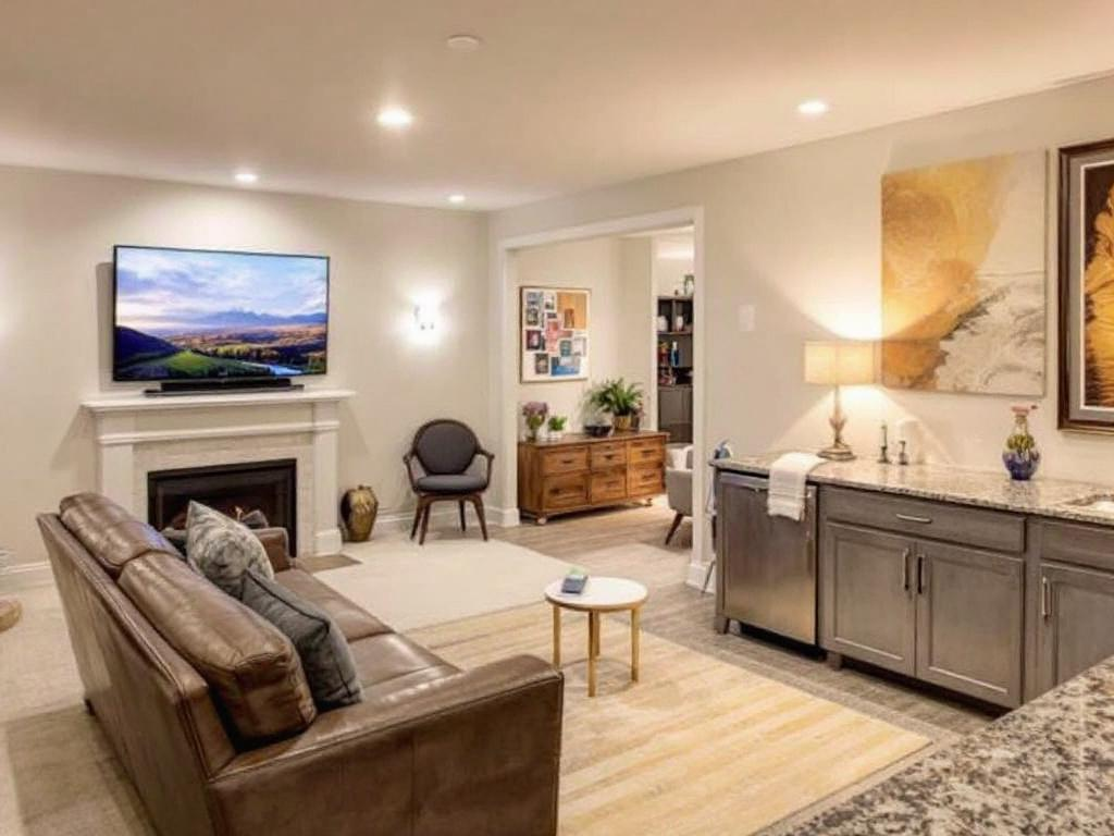 Unleashing Potential with a Renovated Basement A completed basement unlocking multiple opportunities.