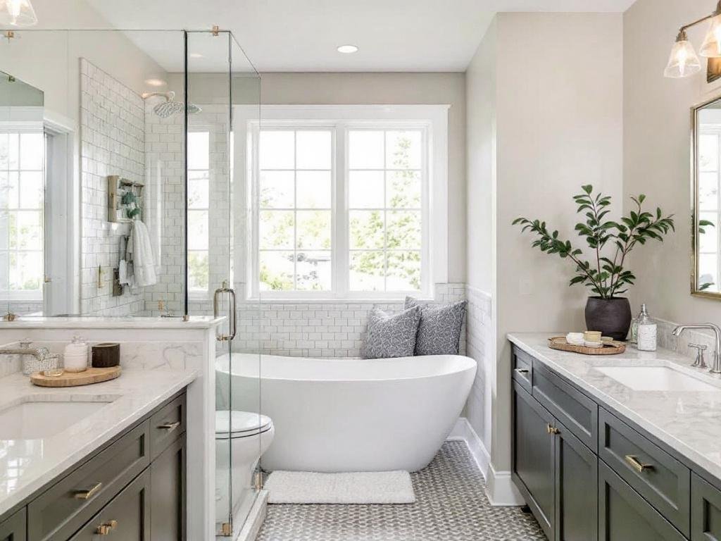 Best General Contractors in Woburn, MA specializing in modern, contemporary bathroom remodeling.