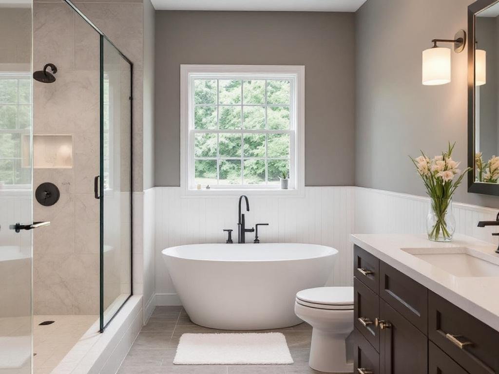 Experience Unmatched Bathroom Remodeling in Massachusetts Modern, renovated bathroom showcasing a contemporary design in Massachusetts.
