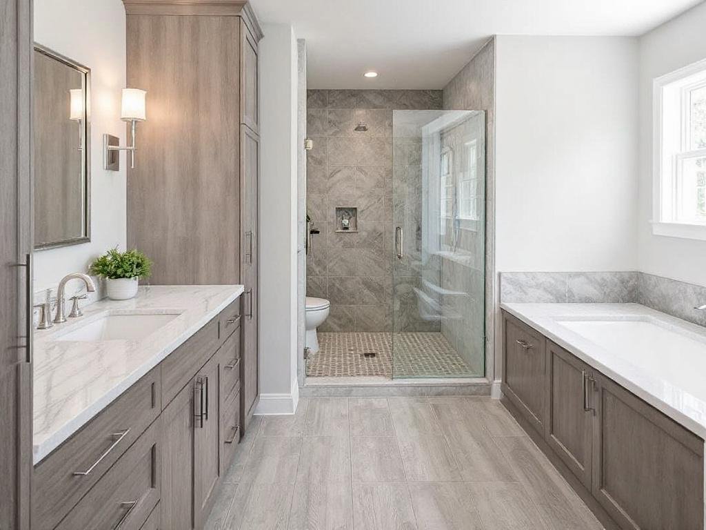 Collage of top-rated general contractors near Ashland MA, offering exceptional bathroom remodeling services.