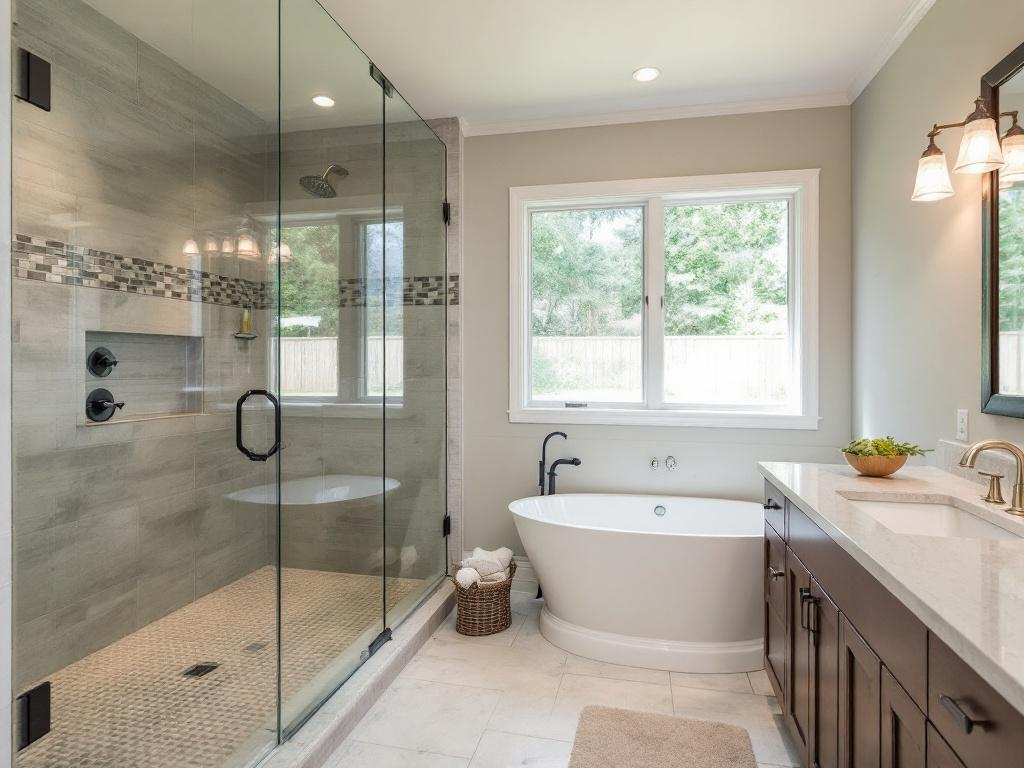 Give your Bathroom a Modern Makeover: Unravel our Excellent Renovation Services. A snapshot showcasing the stunning transformation through our premium bathroom renovation services with a touch of modern design.