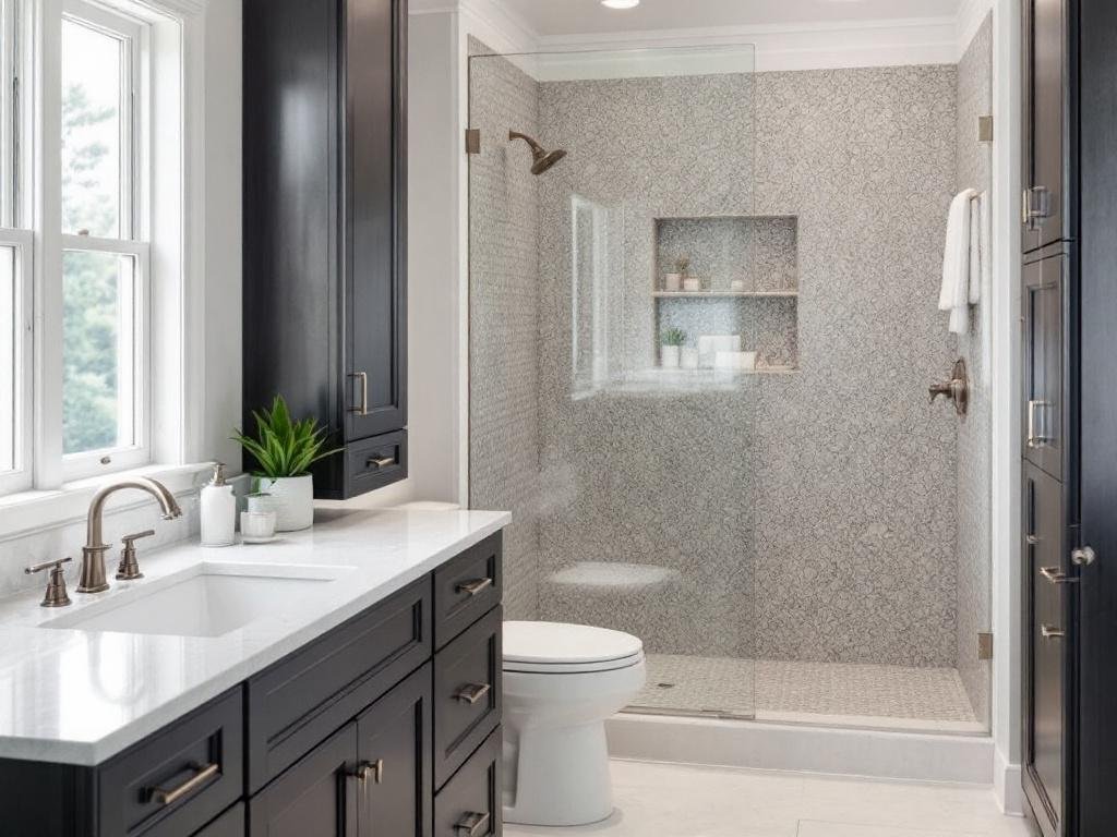 Modern Bathroom Remodel - The Ultimate Guide for Homes in Lexington, MA. Trendy contemporary style bathroom remodeled in Lexington, MA.