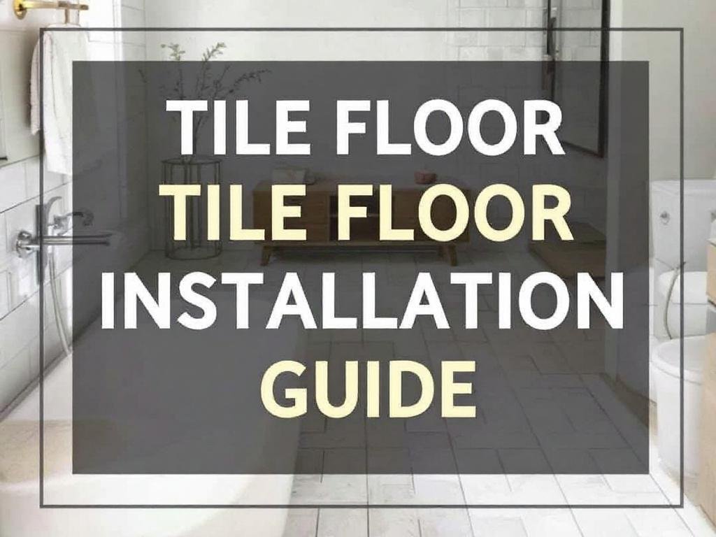 Your Comprehensive Guide to Modern Tile Floor Installation. A modern and contemporary designed tile floor installation guide cover image.