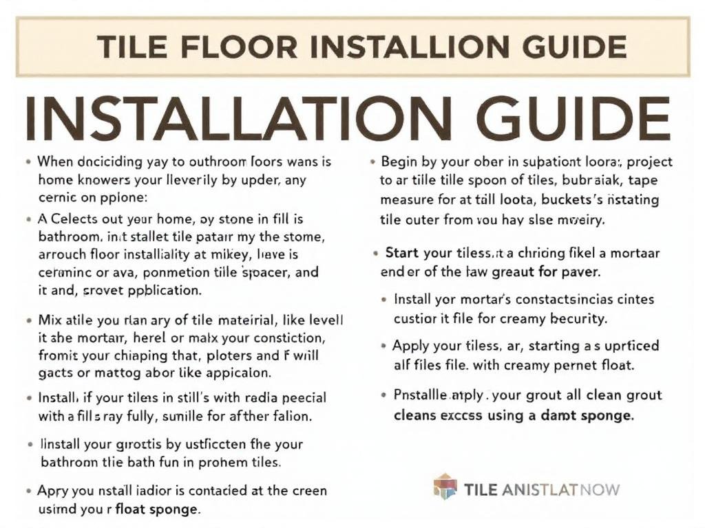 Top-notch Manual for Installing Tile Floors Successfully. Alternative text: A detailed guide teaching the proper way to install tile flooring.