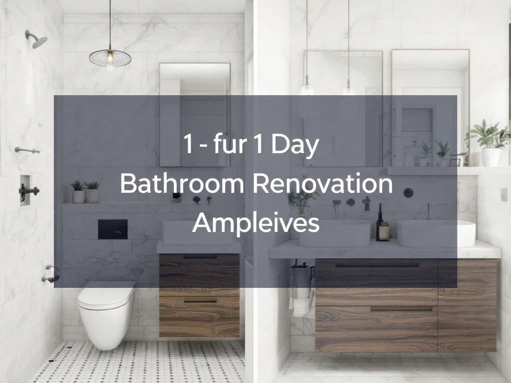 A complete bathroom makeover accomplished in just one day.
