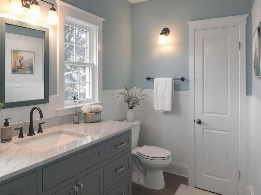 Modern, exceptional interior painting enhancing contemporary design in a home near Wellesley, MA.