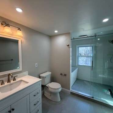 Bathroom Renovation in Lexington, MA | Walk-In Shower & Dual Bath Remodel