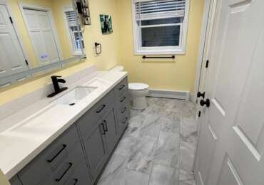 Bathroom & Laundry Room Renovation in Waltham, MA | Sun Shore Construction