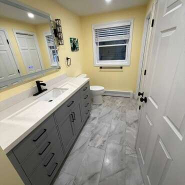 Bathroom & Laundry Room Renovation in Waltham, MA | Sun Shore Construction