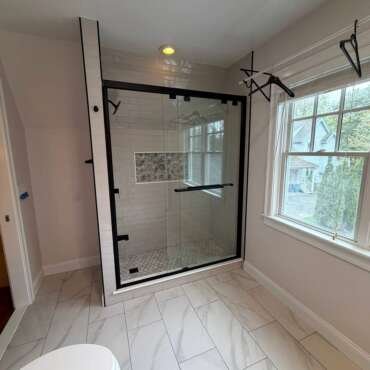 Walk-In Shower Renovation in Newton Center, MA | Sun Shore Construction